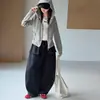 Conjunto de Duas Peças Estilo Coreano Novo para Meninas Primavera e Outono 2026: Jaqueta com Zíper e Aba nas Costas e Calça Casual
