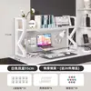 Estante de Mesa Prateleira de Mesa Rack de Armazenamento para Mesa de Escritório Multi-camadas Ferro Forjado Painel Perfurado Rack de Armazenamento Casa Estudante Prateleira de Organização