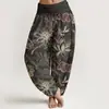 Pantalones Casuales Versátiles de Moda Estilo Nuevo 3D Estampado Digital Europeo y Americano Transfronterizo Pantalones Tailandeses para Mujer de Algodón Puro Estampado Directo Pantalones Largos de Primavera y Verano