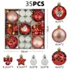 Nueva Decoración Navideña Bola de Navidad 6cm Bola Pintada Galvanizada de Forma Especial Decoración de Árbol de Navidad Bola Colgante Adorno Colgante
