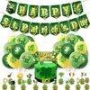 Decoração de Festa do Dia de São Patrício Bandeira do Dia Nacional Irlandês Balão de Trevo Conjunto de Cartões para Bolo