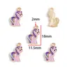 Colgante de aleación de poni unicornio con goteo de aceite de venta caliente transfronterizo Colgante para collar hecho a mano DIY Llavero Accesorios de joyería