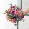 Baihuabang Presente de Acompanhamento para Casamento Material de Flor Peônia Simulada Rosa Hortênsia Buquê de Mão Flor Artificial Decoração de Casa para Fotografia