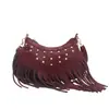 Bolsa de Franjas Estilo Socialite Luxo Leve Novo Modelo Verão 2026 Bolsa de Design de Ponta Bolsa Feminina Fashion e Chamativa