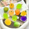 Simulação criativa três-dimensional brincadeira de comida frutas e vegetais luminosos acessórios de grampo de cabelo diy mini paisagem mini pequenos enfeites