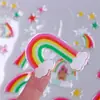 Fábrica de Origem Etiqueta Arco-Íris Adesiva Personalizada Impressa Adesivo Epóxi Autoadesivo Cristal 3D de Alta Transparência