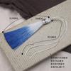 Borla de gradiente de 10 cm, colgante de borla, hecho a mano, joyería DIY, marcapáginas, borla colgante, pulsera, colgante de joyería, cuerda de mano