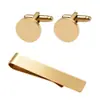 Juego de 3 piezas de Pisacorbatas, Gemelos de Acero Inoxidable Pulido Espejo, Pisacorbatas para Camisa de Negocios y Traje, Gemelos para Hombre