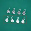 Prata pura S925 estilo chinês caractere "Paz e Alegria" pequeno pingente DIY pulseira de miçangas feita à mão acessório de colar componente de prata