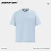 Camiseta de Manga Corta Minimalista Estilo Americano para Hombre Zoewatson de Modal Verano Nueva Holgada Casual Versátil Top de Cuello Redondo