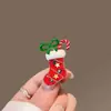 Broche de Natal mais vendido, broche de alfinete de guirlanda de árvore de Natal pintado a óleo transfronteiriço europeu e americano, acessório de luxo leve de alta qualidade