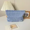 Bolsa de Cosméticos con Textura Plegada Interna Bolsa de Almacenamiento para Mujeres Cushion de Aire Labial Bolsa con Cremallera de Viaje Gran Capacidad Portátil Bolsa de Artículos de Tocador
