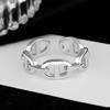 Anillo de nariz de cerdo hueco de oro de plata esterlina S925 personalidad simple diseño suave cadena apertura anillo de dedo joyería de mano