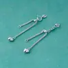 Corrente de Extensão em Prata de Lei S925 Banhada a Ouro Branco, Corrente Chopard Ajustável, Pulseira com Corrente Chopard Estendida, Cauda de Corrente de Colar
