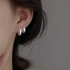 Aretes de anillo liso cepillados para mujer y hombre diseño minoritario sentido del diseño aretes aretes para hombre aretes aretes aretes 2022 Nuevo