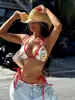 Bikini Sexy de Dos Piezas Estampado para Mujer Nuevo Traje de Baño Triángulo Bolsa Traje de Baño Transfronterizo Lgd72