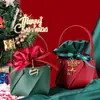 Bolsa de Couro Maçã de Natal Bolsa de Presente Bolsa de Veludo Véspera de Natal Sacola de Doces e Presentes Caixa de Presente Fruta Ping an