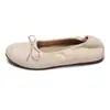 Primer Encuentro Ji Dan Juan Zapatos Slip-on Planos para Mujer 2026 Nuevo Otoño Moño Suela Suave Parte Superior Suave Zapatos de Mujer
