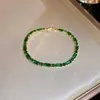 Pulsera Vintage Geométrica de Circonita Pulsera Simple de Moda Versátil Joyería de Nicho para Mujeres