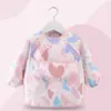 Avental Infantil Impermeável e Resistente a Manchas para Meninas, Bavete de Pintura para Meninos, Roupa Protetora de Primavera e Outono para Crianças