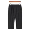 Pantalones Cortos Populares de Tres Colores, Pantalones Finos de Seda Helada de Secado Rápido para Verano, Pantalones Deportivos Casuales Sueltos de Talla Grande para Hombre, de Tres Cuartos