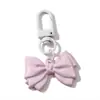 Novo Chaveiro de Liga Metálica Estilo Coreano com Laço, Pingente para Celular, Acessório de Bolsa Feminino, Decoração Fofa