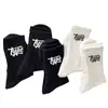 Calcetines de media pantorrilla para hombre para primavera y otoño, Blanco y Negro, Versátiles, Engrosados, Cálidos, Antiolor, Anti-pilling, Diseño de Letras Moderno, Calcetines Deportivos para Pareja