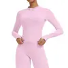 Jaqueta Esportiva Transfronteiriça com Zíper Escovado Gola Baixa Slim Fit Respirável Secagem Rápida para Corrida Casual Fitness Yoga Feminino