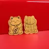 Adesivos de Telefone de Ouro Puro com Design Festivo e Auspicioso, Gato da Sorte de Folha de Ouro Chinesa, Cartão de Ouro Atrai-Riqueza e Adesivos de Folha de Ouro
