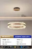 [Transfronterizo] Candelabro de Cristal para Sala de Estar, Circular de Alta Gama para Comedor, Iluminación Elegante de Cristal Natural Estilo Francés, Lujo Ligero Importado