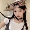 Gorra Azul Marino Bordada Europea y Americana Cosplay Uniforme de Policía Femenino Sombrero de Otoño e Invierno para Actuación Circunferencia de Cabeza Grande Sombrero de Marinero Japonés para Mujer