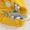 Boneca de Pelúcia Tubarão Animal Marinho Tubarão de Boca Grande Chaveiro Pendurado na Bolsa Boneca Brinquedo Presente Oceano
