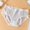 Ropa Interior de Seda de Hielo para Mujer Verano Algodón Ropa Interior para Mujer Encaje Sexy Ultra-delgada Transparente Transpirable Bragas Ropa Interior de Algodón