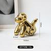 Nórdico personalizado cerâmica prata luz balão de luxo cão coelho pequeno animal decoração criativa casa sala de estar decoração macia