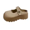 Pantuflas Birkenstock Retro Bordadas de Suela Gruesa para Mujer, Nuevas Zapatillas de Media Pantufla Cerradas Estilo Mary Jane de Moda Veraniega