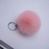 Llavero con colgante de bola de pelo de conejo de 8 cm, colgante de piel, joyería creativa, bonito llavero de coche, venta al por mayor