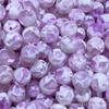 Nuevas cuentas rectas de resina con diseño floral en vivo, cuentas de resina de doble color, hechas a mano, para pulseras y joyas.