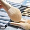 Nuevo set de 10 brochas de maquillaje Blue Bridge rubor polvo pelo de fibra suave herramienta brocha sombra de ojos set completo punto