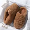 Pantuflas peludas para hombre para otoño e invierno 2026, estilo nuevo, talón cerrado, felpa cálida, suela gruesa, antideslizantes, pantuflas de algodón para interior del hogar, venta al por mayor