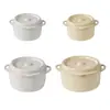 Lonchera de oficina crisper para el hogar forma de olla esmaltada lonchera portátil caja de comida caja de comida de grado alimenticio