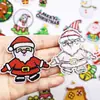Adesivos de Tecido de Natal Prontos do Fabricante Papai Noel Boneco de Neve Bordados Adesivos Patch Roupas Chapéu Adesivos de Patch Atacado