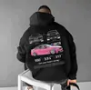 Moletom com Capuz Estampa de Bonde Masculino Moletom com Capuz Estampa de Corrida