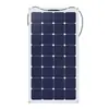 Painéis solares flexíveis de 100W para modificação de teto de motorhome e veículo elétrico, painéis solares semiflexíveis em estoque