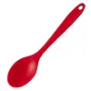 Colher de Silicone, Grau Alimentício, Resistente a Altas Temperaturas, Colher Plana para Servir Pratos e Sopas, Colher de Silicone Doméstica, Tamanho Grande, Modelo Novo