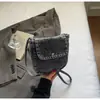 Bolso Pequeño Cruzado con Solapa de Mezclilla Nuevo, Estilo Japonés Casual Versátil para Teléfono de Verano, Bolso Cruzado de Hombro Único Artístico de Moda