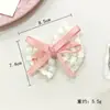 Pinza para el pelo con lazo de encaje de serpentina larga, pinza pequeña fresca para el pelo de niña, clip lateral dulce, accesorios para el pelo para la parte trasera de la cabeza, tocado