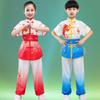 Ropa de Rendimiento de Artes Marciales para Niños Nuevo Color Degradado Ropa de Práctica de Manga Larga y Corta para Niños y Niñas Ropa de Entrenamiento para Estudiantes de Primaria Ropa para Tocar el Tambor