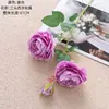 Flores Artificiais Estilo Europeu Núcleo Envolto Peônia de 3 Cabeças e Rosa Ocidental Flores de Simulação Fabricante Decoração de Casa Casamento Parede Estilo Ins Transfronteiriço