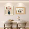 Pintura Decorativa Estilo Crema para Restaurante Pintura Colgante de Pared de Fondo para Comedor Mural Colgante de Pared para Sala de Estar Cocina Comedor Lujo Ligero Sentido de Alta Gama
