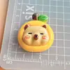 Cuerda para el pelo con diseño de oso de dibujos animados, hecha a mano, con forma de crema, accesorios para el cabello, funda para teléfono móvil, llavero colgante de resina, venta al por mayor
